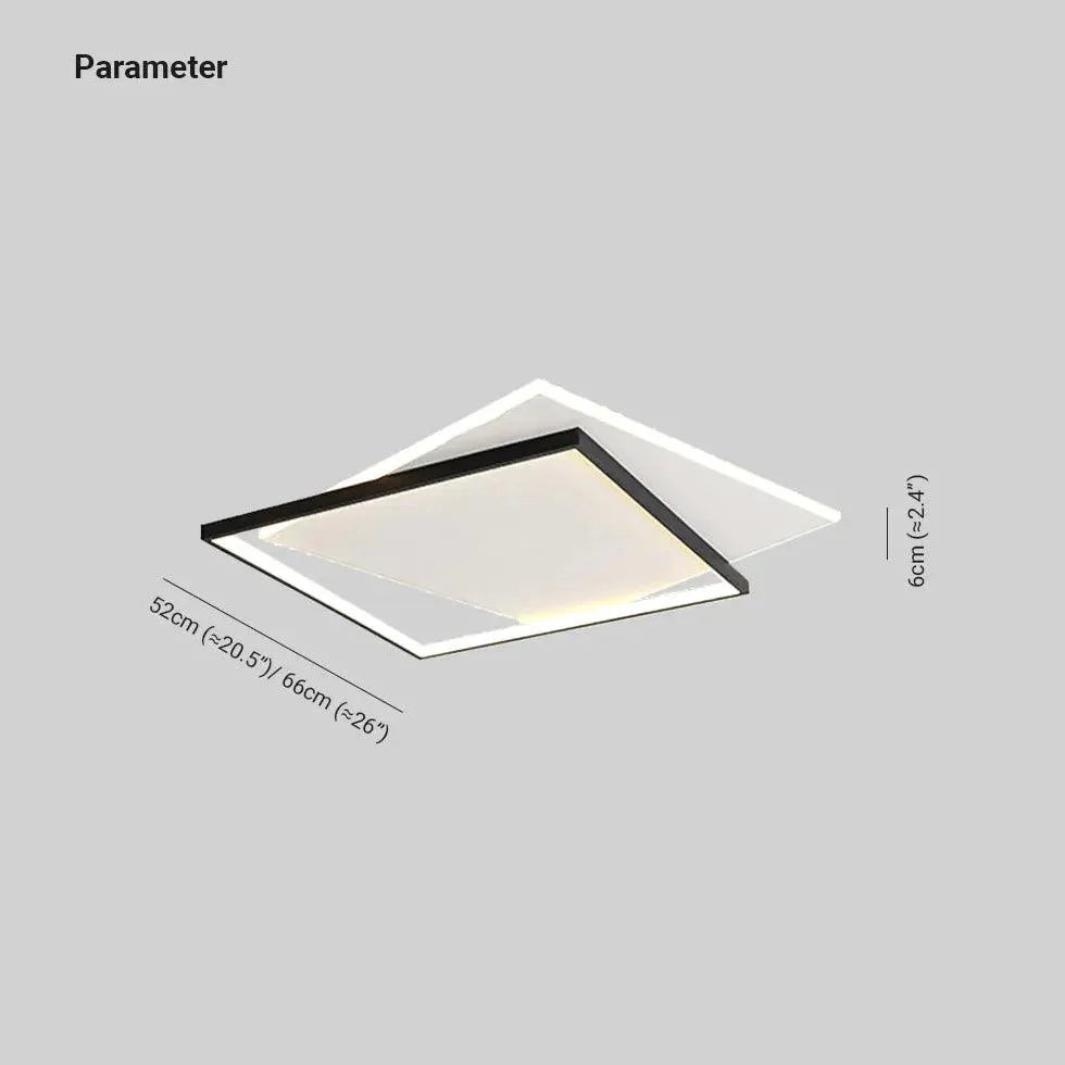 Black and White Dual-Tone Square Ceiling Light Fixture - Rebooters