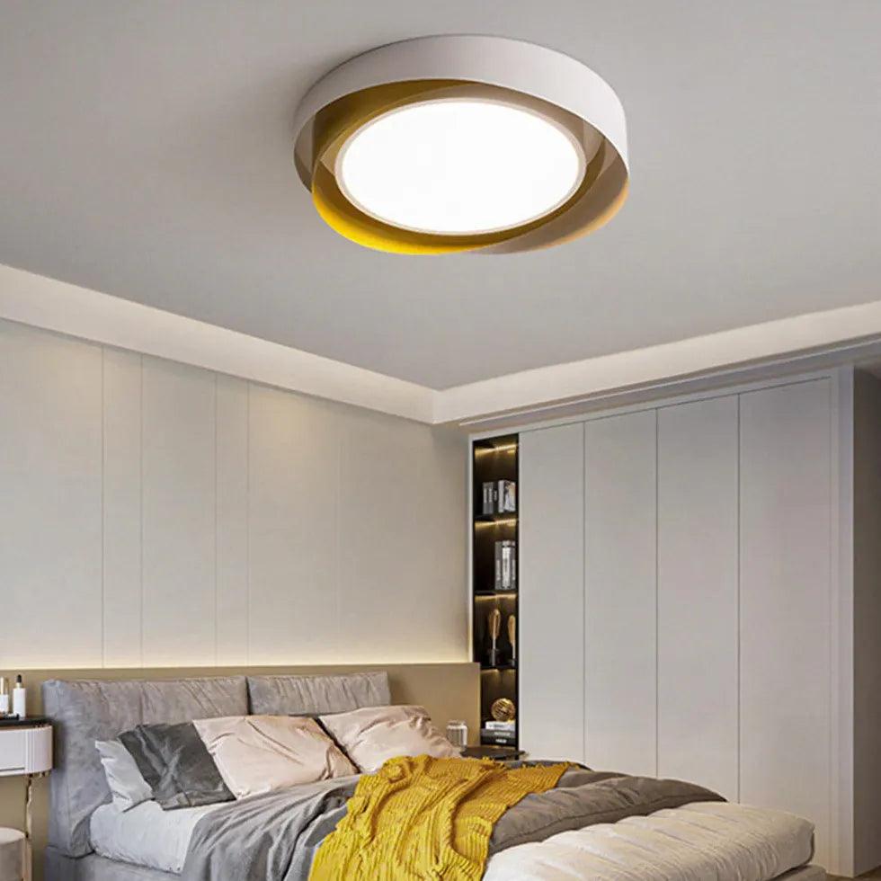 Dual-Tone Round Stylish Ceiling Light for Bedroom Decor - Rebooters