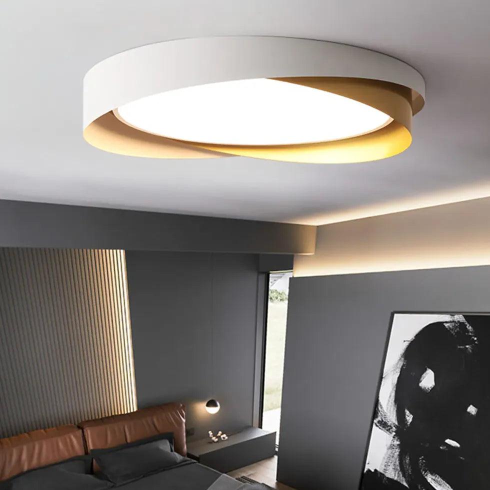 Dual-Tone Round Stylish Ceiling Light for Bedroom Decor - Rebooters