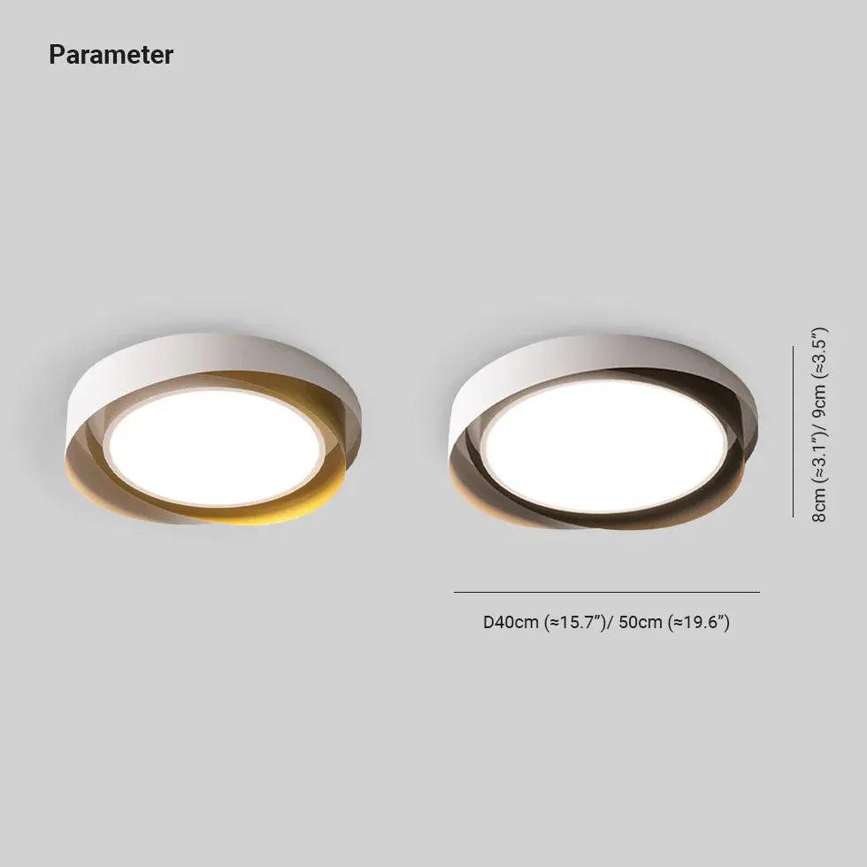 Dual-Tone Round Stylish Ceiling Light for Bedroom Decor - Rebooters