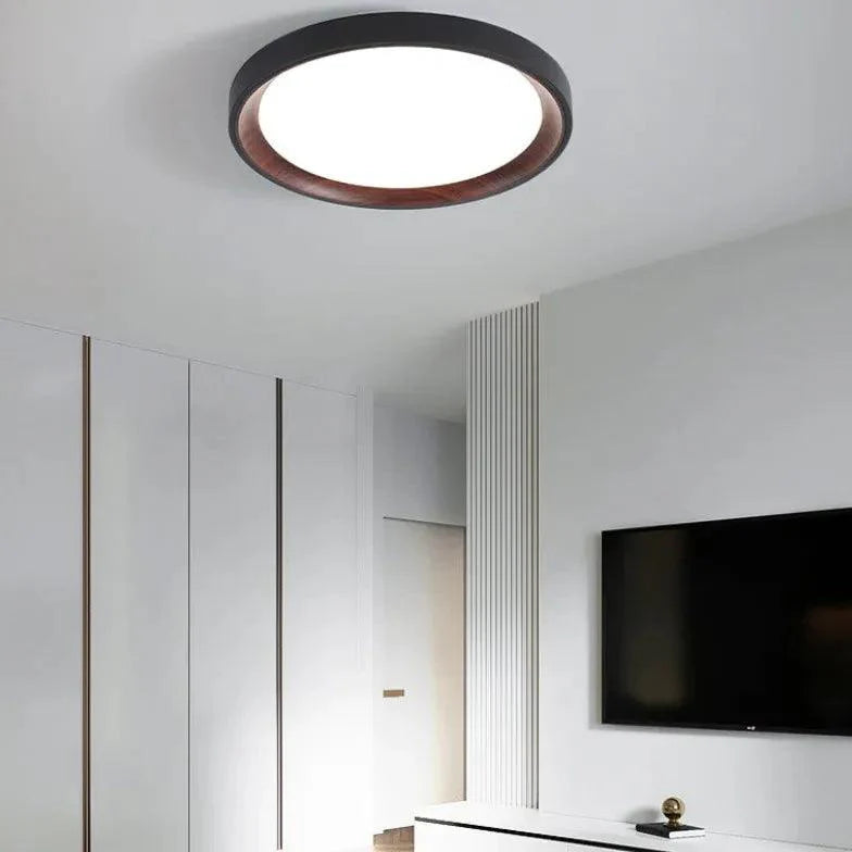 Round Minimalist Ceiling Light for Bedroom Flush Mount - Rebooters