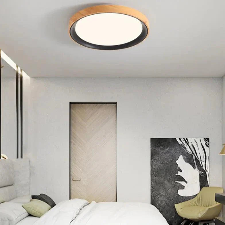 Round Minimalist Ceiling Light for Bedroom Flush Mount - Rebooters