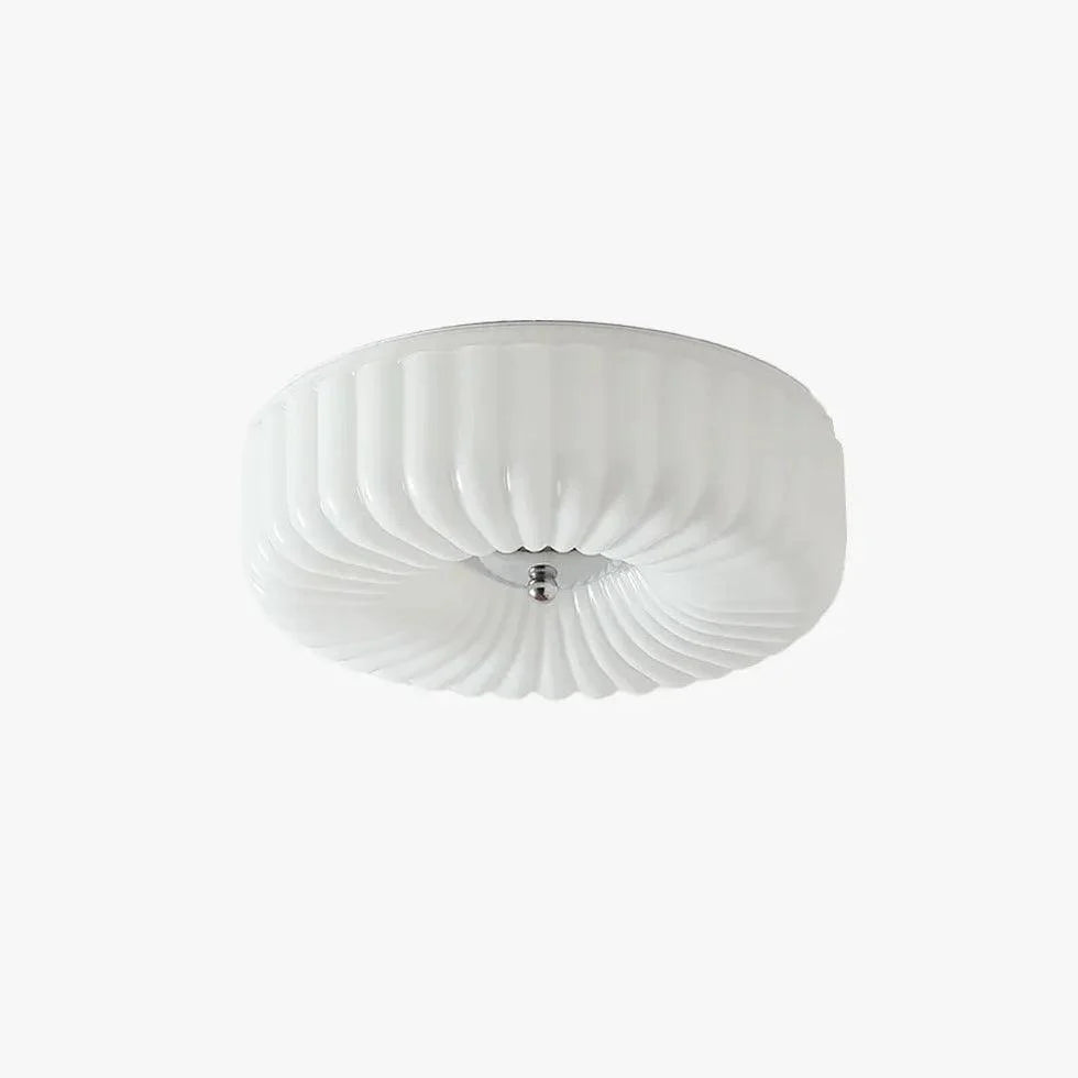 Petal-Shaped Round Lampshade Bathroom Ceiling Light Fixture - Rebooters