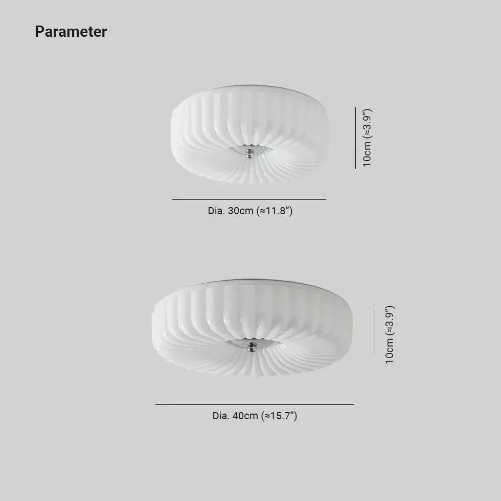 Petal-Shaped Round Lampshade Bathroom Ceiling Light Fixture - Rebooters