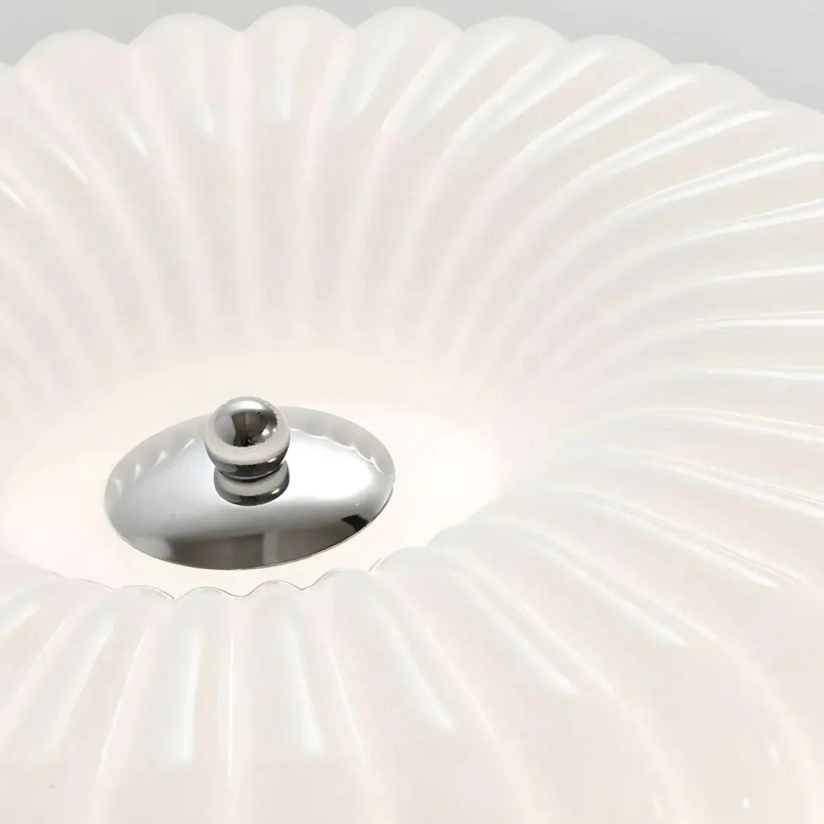 Petal-Shaped Round Lampshade Bathroom Ceiling Light Fixture - Rebooters