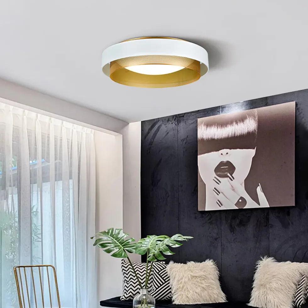 Dual-Tone Round Acrylic Ceiling Light for Bedroom Lamp - Rebooters