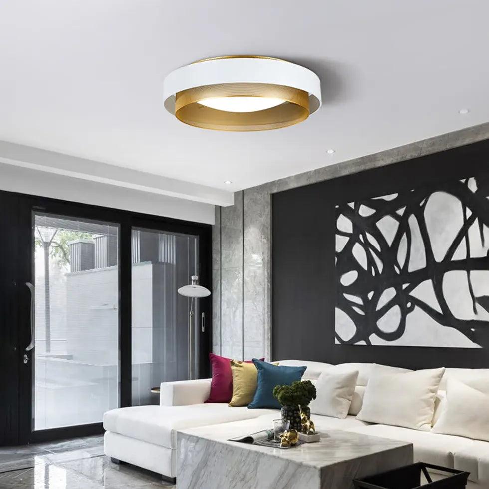 Dual-Tone Round Acrylic Ceiling Light for Bedroom Lamp - Rebooters