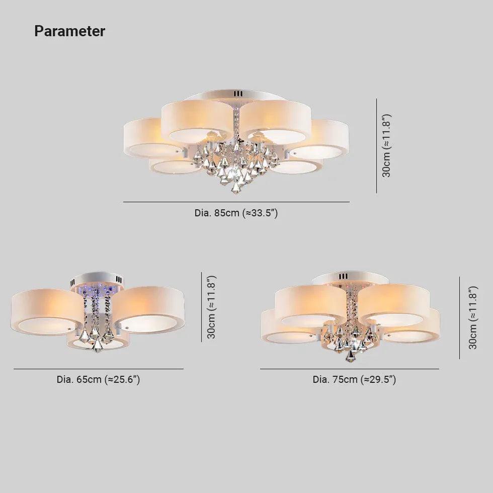 Round Petals LED Modern Flush Ceiling Lights for Home - Rebooters