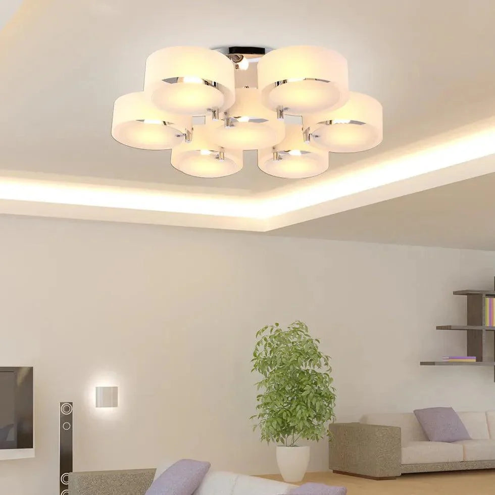 Round Petals LED Modern Flush Ceiling Lights for Indoor Use - Rebooters