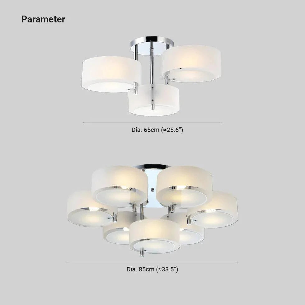 Round Petals LED Modern Flush Ceiling Lights for Home Decor - Rebooters