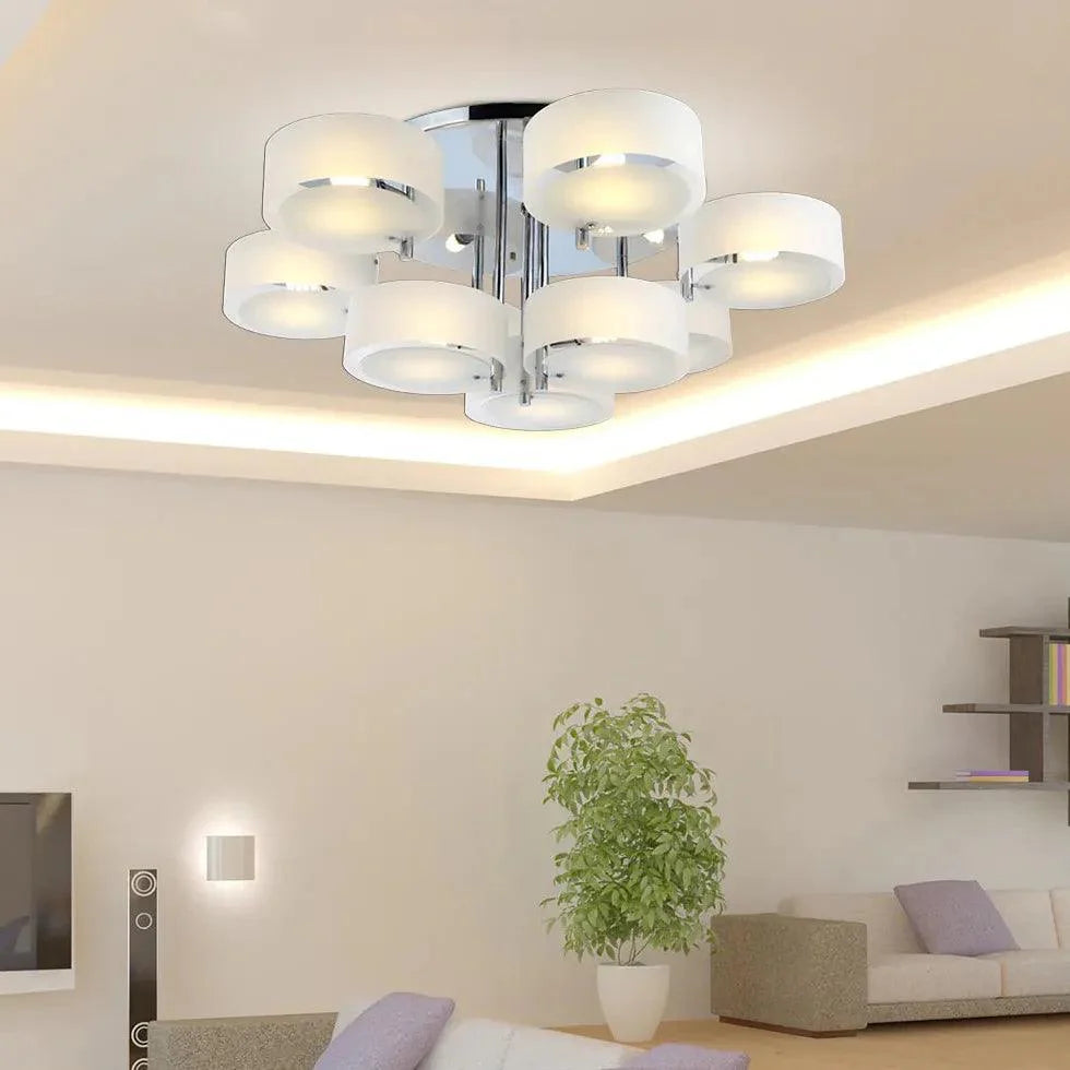 Round Petals LED Modern Flush Ceiling Lights for Home Decor - Rebooters