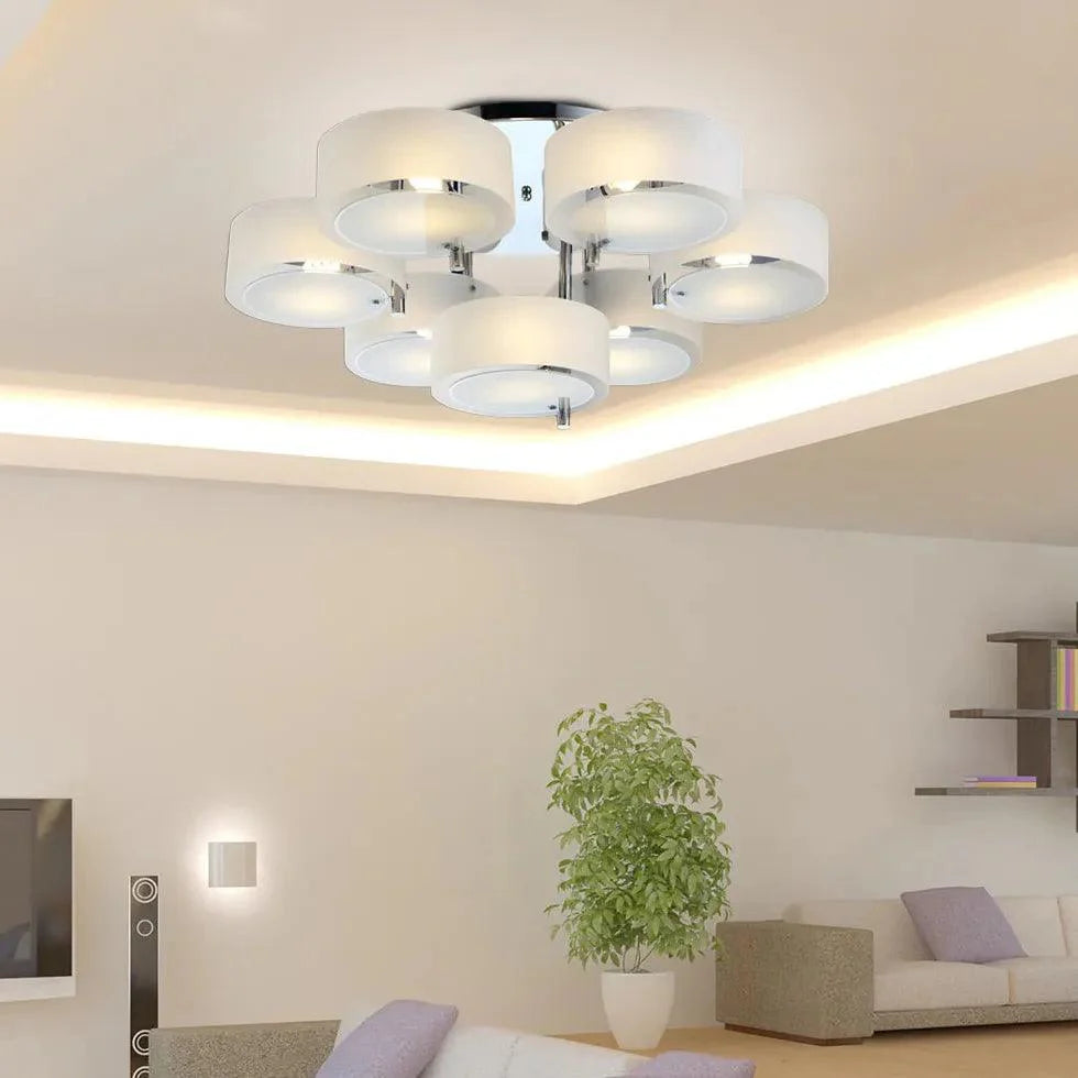 Round Petals LED Modern Flush Ceiling Lights for Home Decor - Rebooters