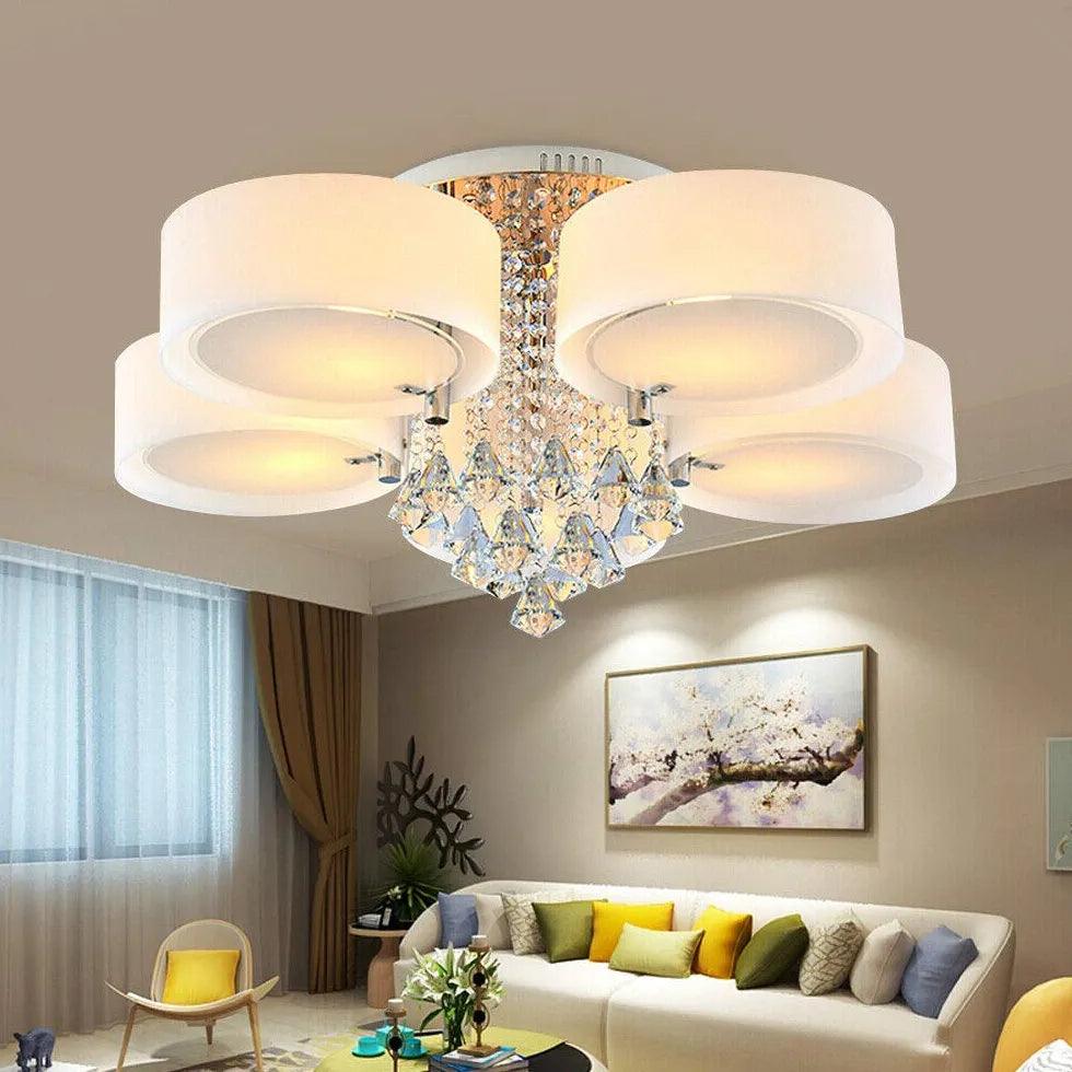 Round Petals LED Modern Flush Ceiling Lights for Indoor Use - Rebooters