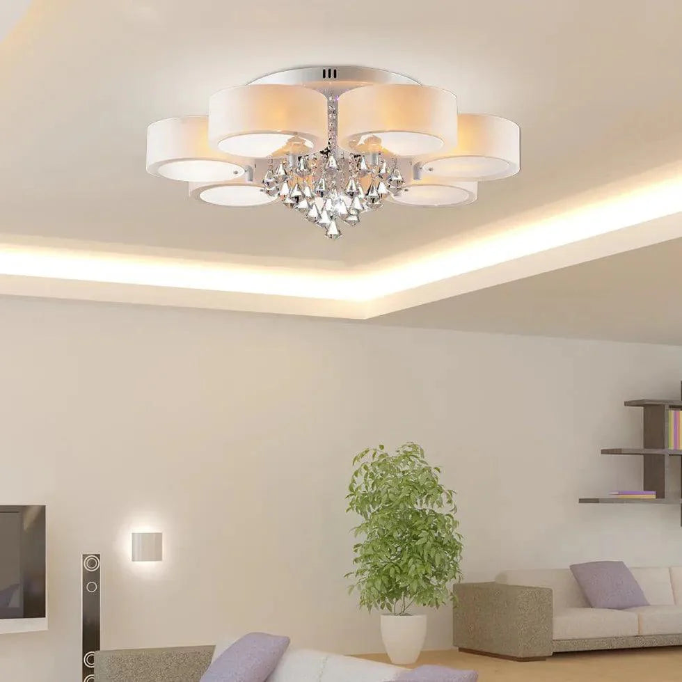 Round Petals LED Modern Flush Ceiling Lights for Home - Rebooters