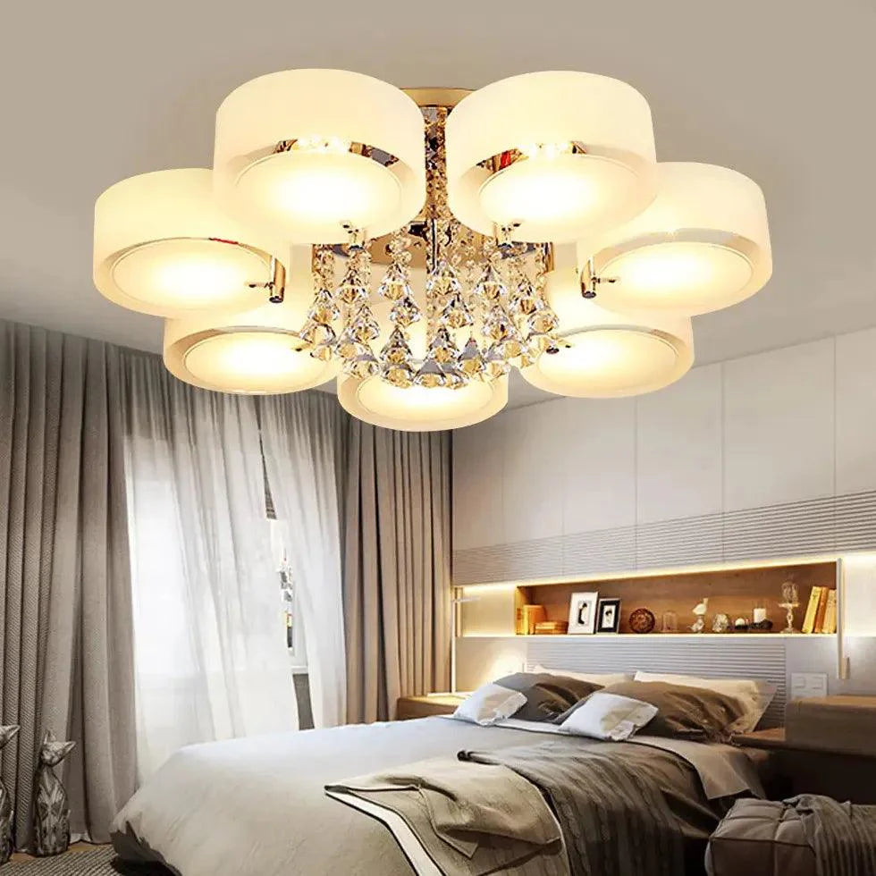 Round Petals LED Modern Flush Ceiling Lights for Home - Rebooters