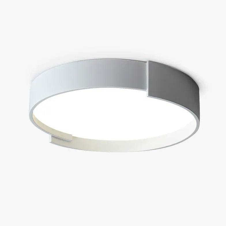 Notched Round Minimalist Ceiling Light for Modern Spaces - Rebooters