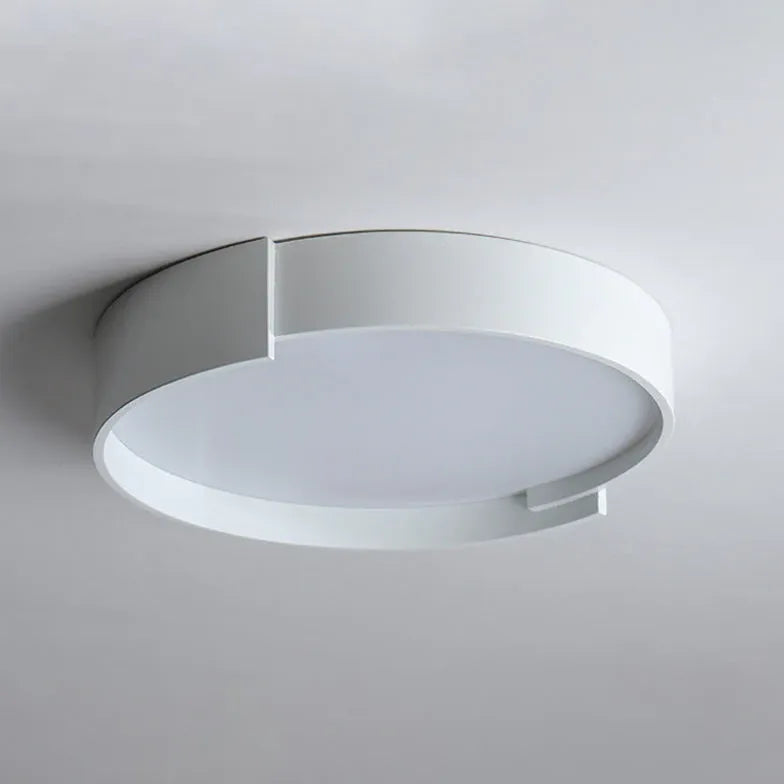 Notched Round Minimalist Ceiling Light for Modern Spaces - Rebooters