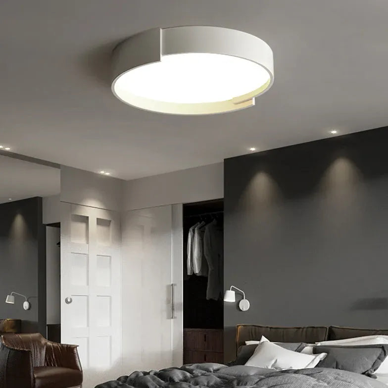 Notched Round Minimalist Ceiling Light for Modern Spaces - Rebooters