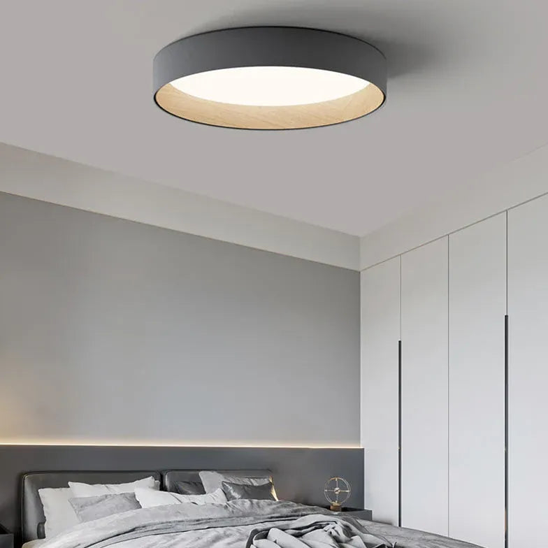 Gray Round Minimalist Modern Ceiling Light for Home Use - Rebooters