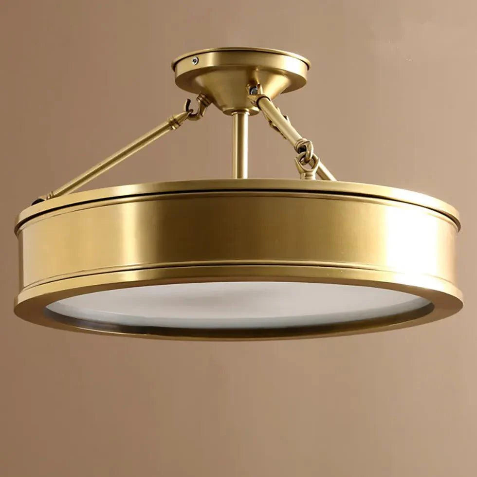 Metal Disc-style Gold Vintage Ceiling Light Fixture for Home - Rebooters