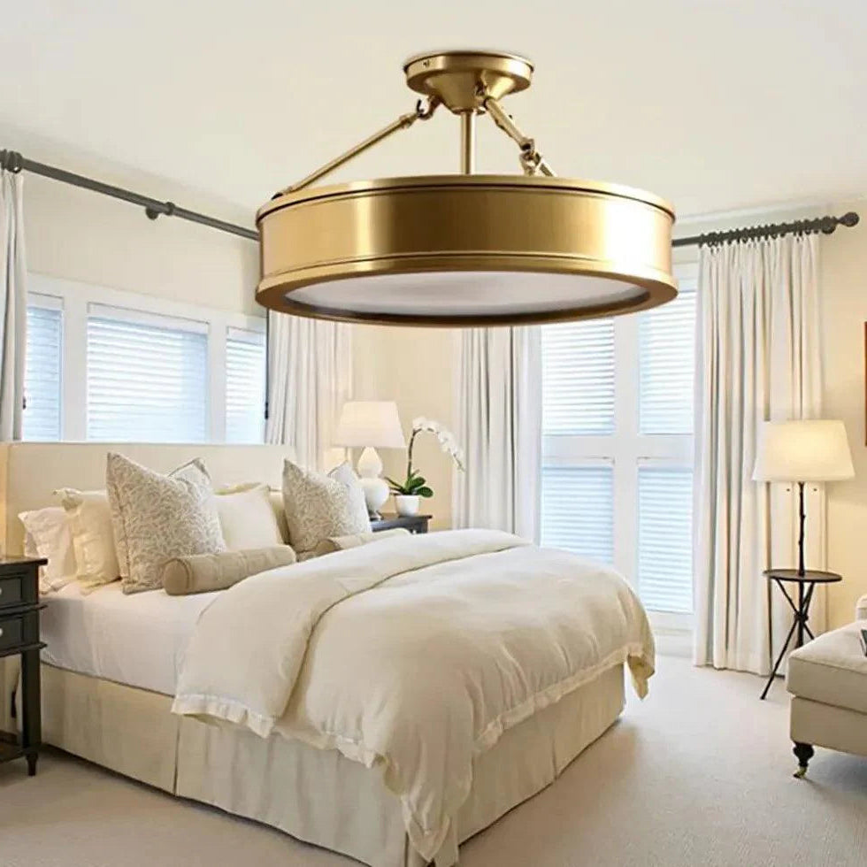 Metal Disc-style Gold Vintage Ceiling Light Pendant Fixture - Rebooters