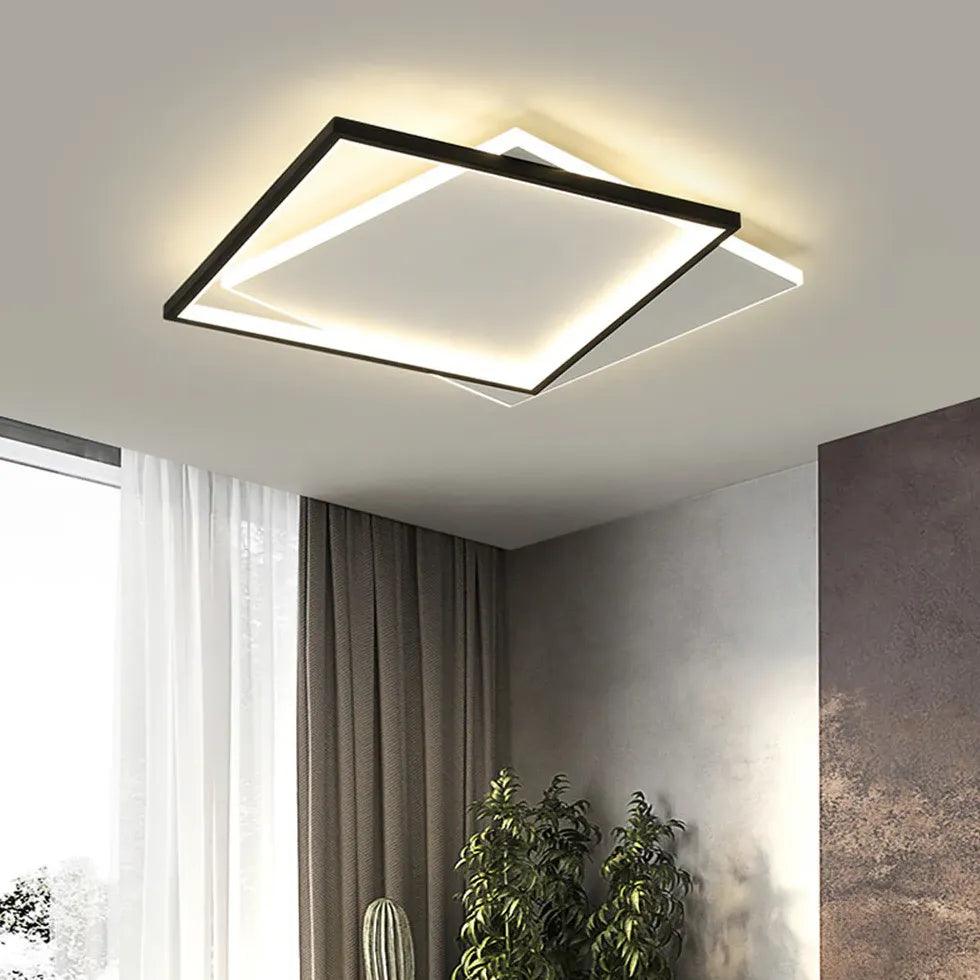 Dual Interlocking Ring LED Ceiling Light for Modern Homes - Rebooters