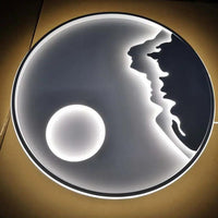 Round Landscape Ceiling Light for Living Room Fixture - Rebooters