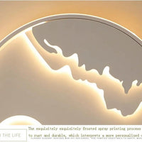 Round Landscape Ceiling Light for Living Room Fixture - Rebooters