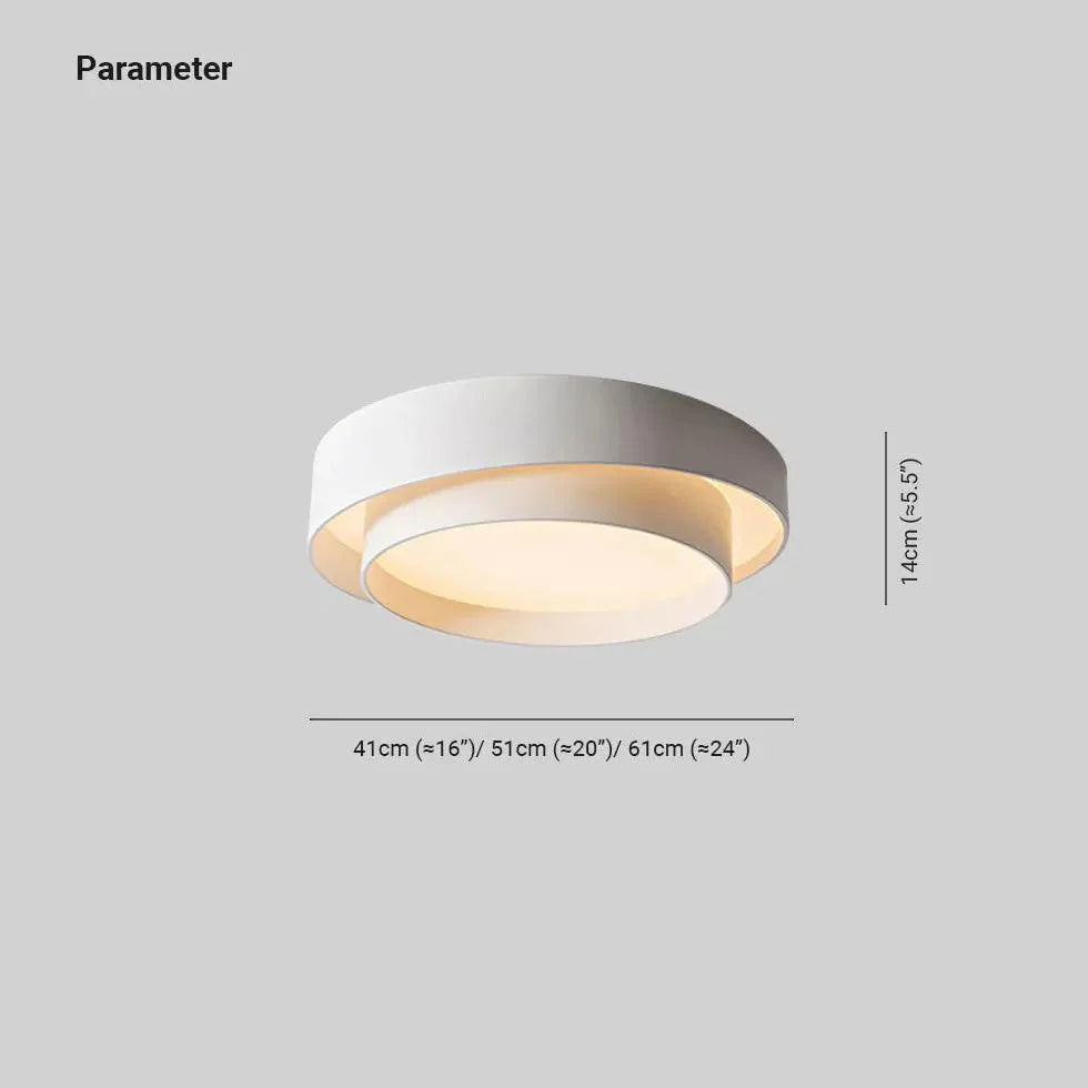 Layered Circular Modern White Flush Ceiling Lights Design - Rebooters