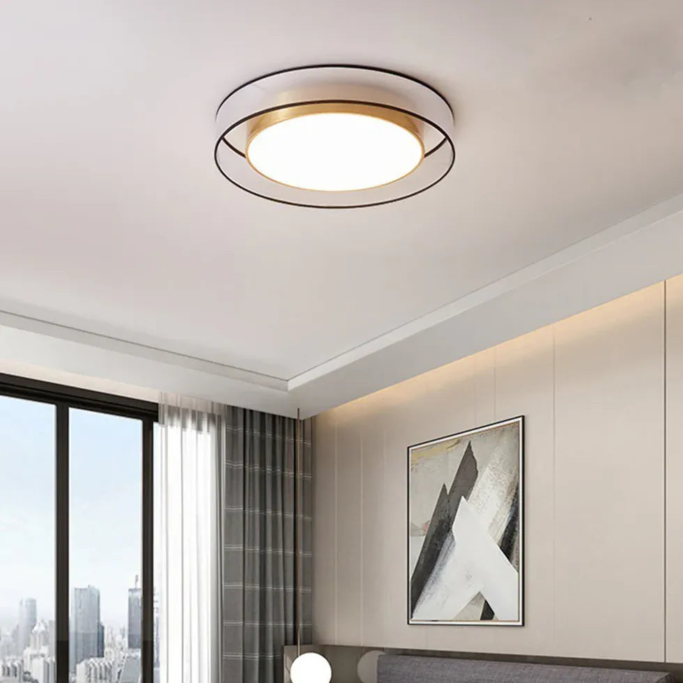 Double-Layer Frame Round PVC Ceiling Light for Home Decor - Rebooters