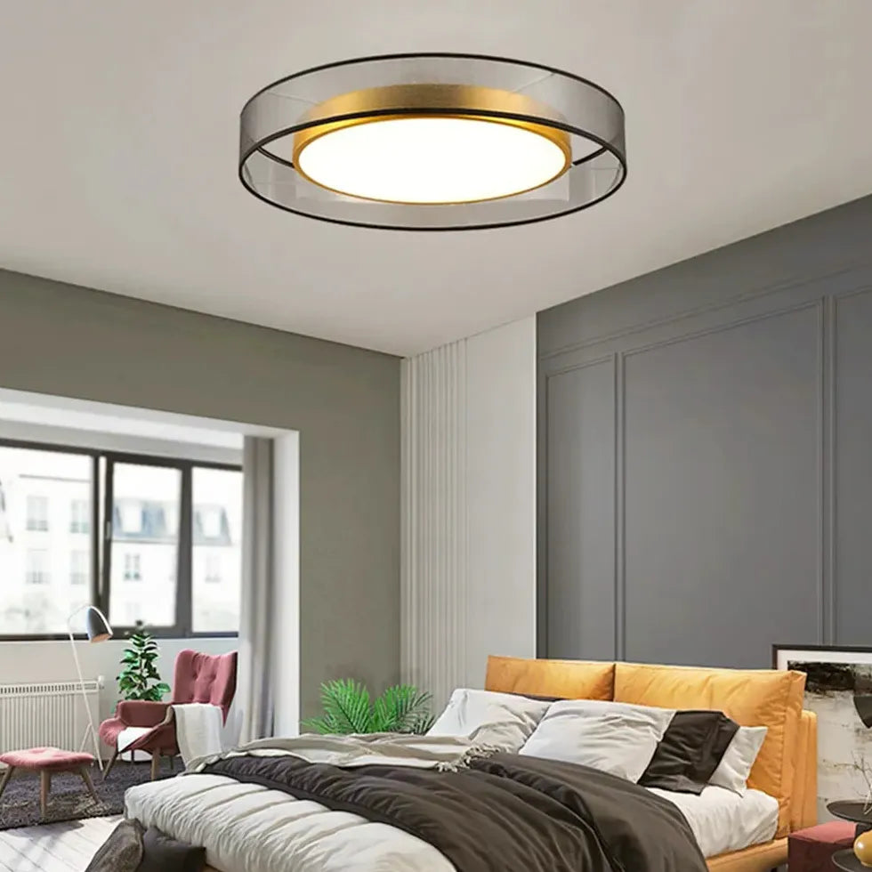 Double-Layer Frame Round PVC Ceiling Light for Home Decor - Rebooters