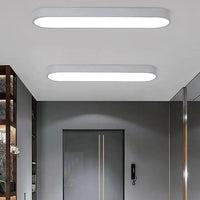 Long Oval Black and White LED Ceiling Light for Home Use - Rebooters