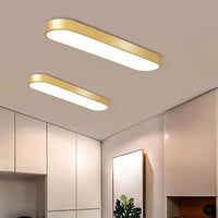 Long Oval Black and White LED Ceiling Light for Home Use - Rebooters