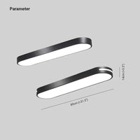 Long Oval Black and White LED Ceiling Light for Home Use - Rebooters
