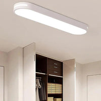 Long Oval Black and White LED Ceiling Light for Home Use - Rebooters