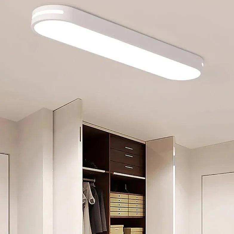 Long Oval Black and White LED Ceiling Light for Home Use - Rebooters