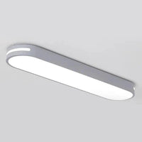 Long Oval Black and White LED Ceiling Light for Home Use - Rebooters