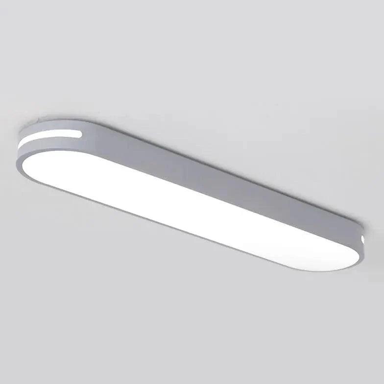 Long Oval Black and White LED Ceiling Light for Home Use - Rebooters
