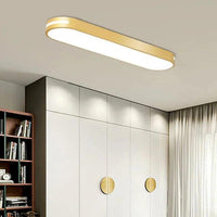Long Oval Black and White LED Ceiling Light for Home Use - Rebooters