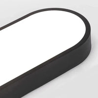 Long Oval Black and White LED Ceiling Light for Home Use - Rebooters