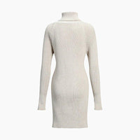 Womens Ribbed Turtleneck Sweater Dress for Cozy Style - Rebooters -Women's Dresses