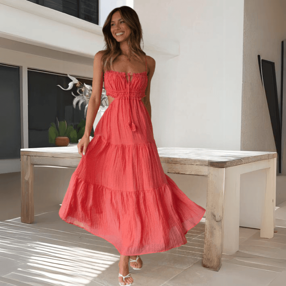 Amina Women's Maxi Dress with Sweetheart Neckline Rebooters Maxi Women's Dresses