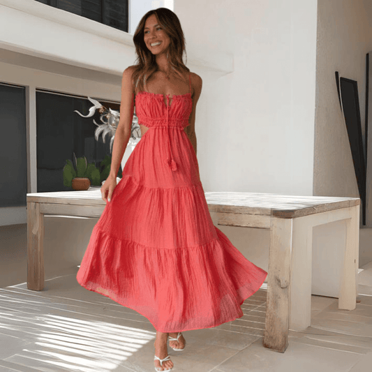 Stylish Mya Women's Maxi Dress with Flowy Tiered Design - Rebooters -Women's Dresses