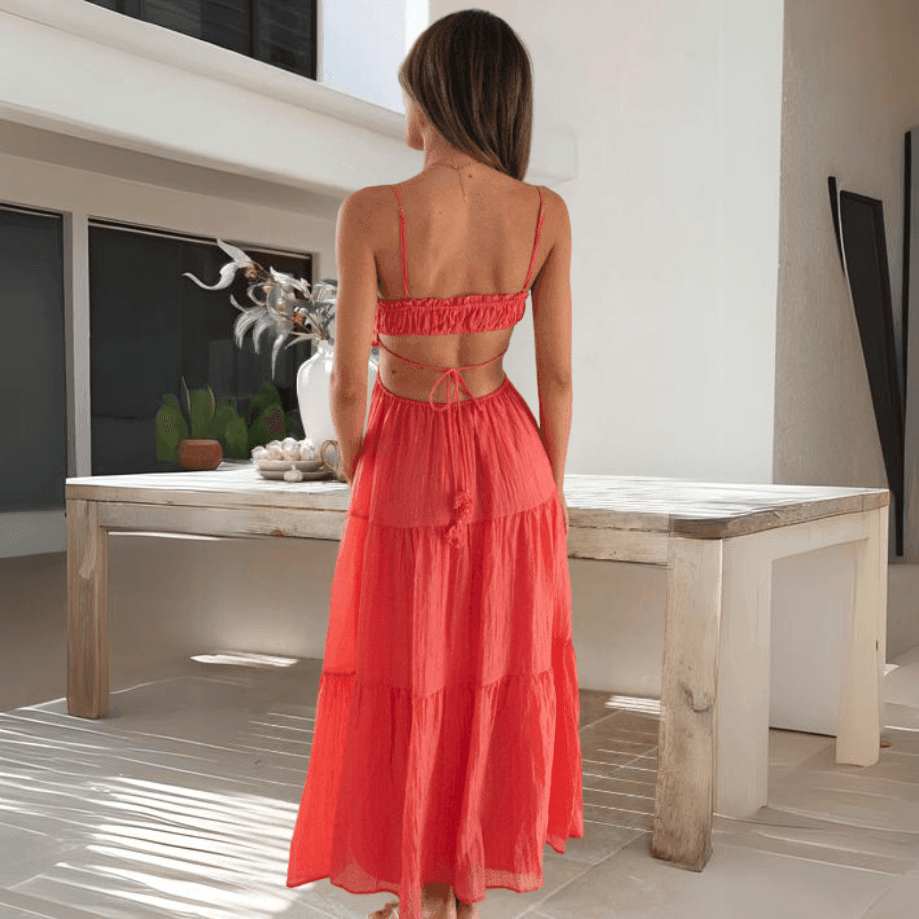 Amina Women's Maxi Dress with Sweetheart Neckline Rebooters Maxi Women's Dresses