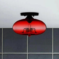 Flat Sphere Glass Modern Ceiling Light for Living Room - Rebooters