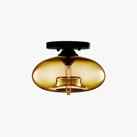 Flat Sphere Glass Modern Ceiling Light for Living Room - Rebooters