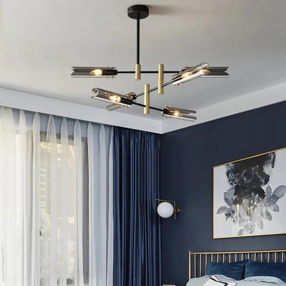 Black Gold Irregular Design Bedroom Pendant Light Fixture - Rebooters