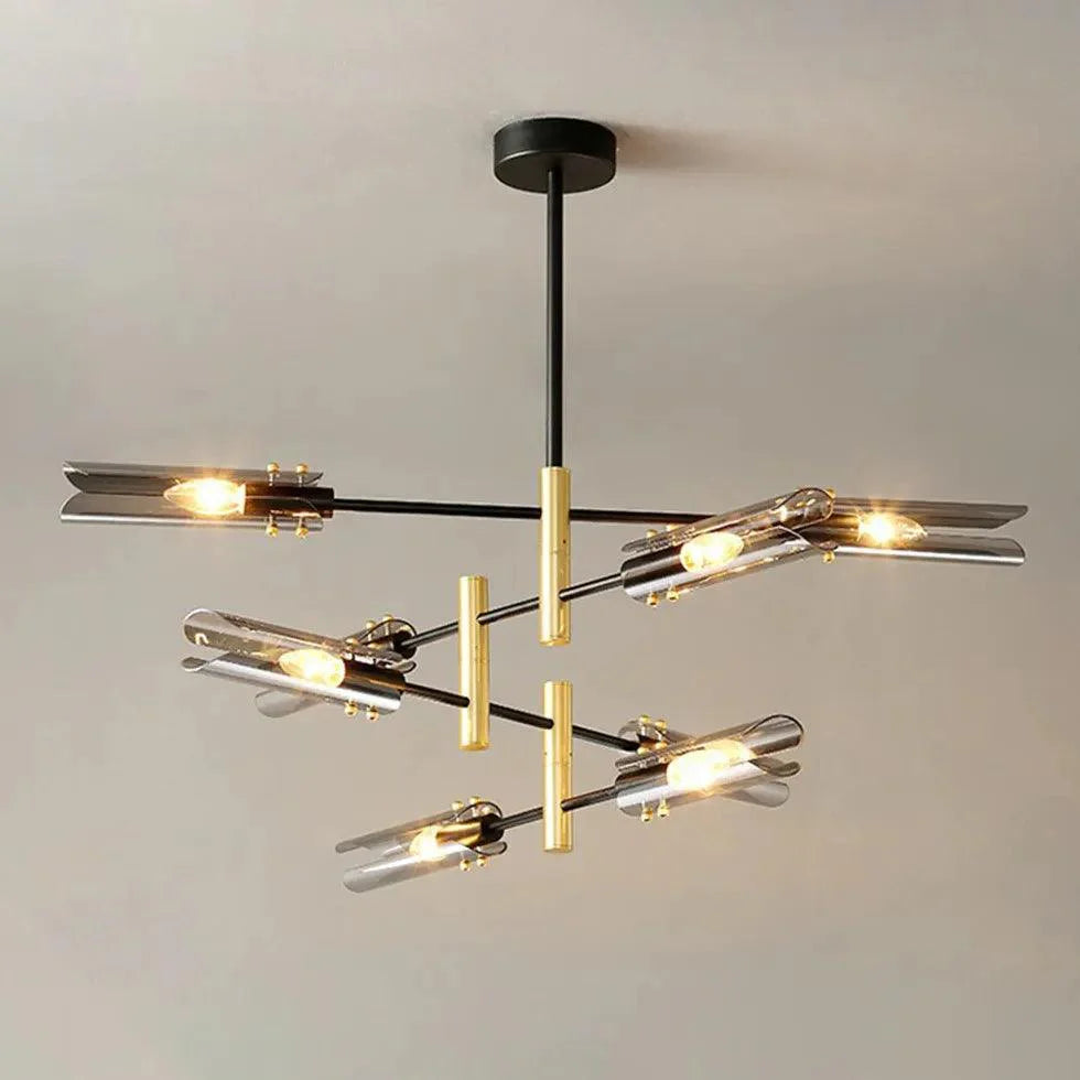 Black Gold Irregular Design Bedroom Pendant Light Fixture - Rebooters