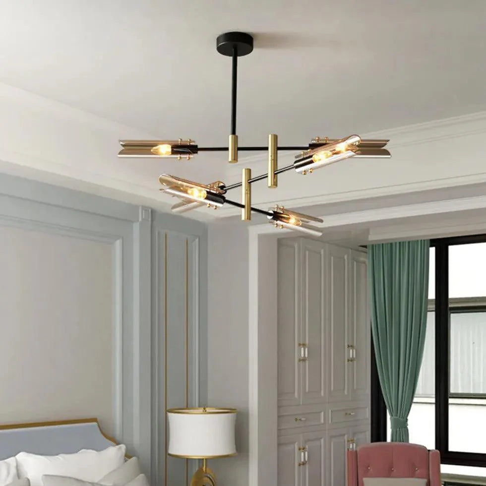 Black Gold Irregular Design Bedroom Pendant Light Fixture - Rebooters