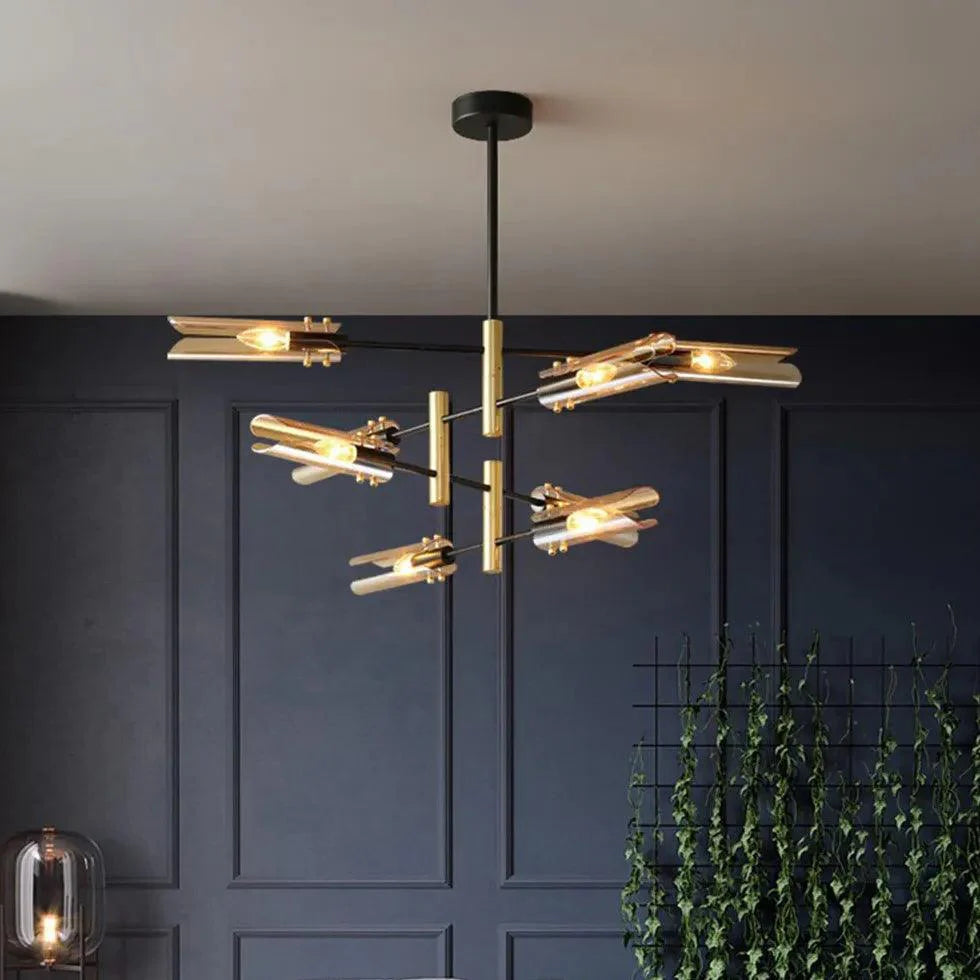 Black Gold Irregular Design Bedroom Pendant Light Fixture - Rebooters